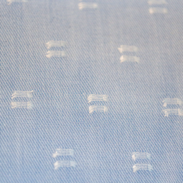 Tissu coton dobby bleu clair